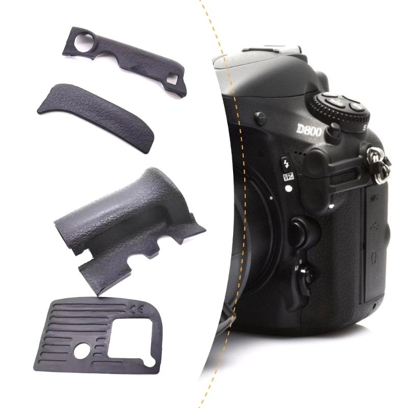 DSLR Camera Body Wrap Rubber Case Left Side + Bottom Skin Cover with Self-adhesive Tape Repair for D800
