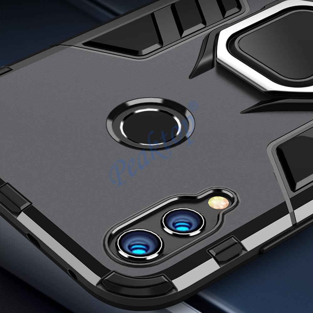 Para Honor 8X 8 X Funda Armadura Cubierta de PC Soporte de Anillo para Dedo Funda de Teléfono Para Huawei Honor 8X Max Cubierta Parachoques Duradero A Prueba de Golpes