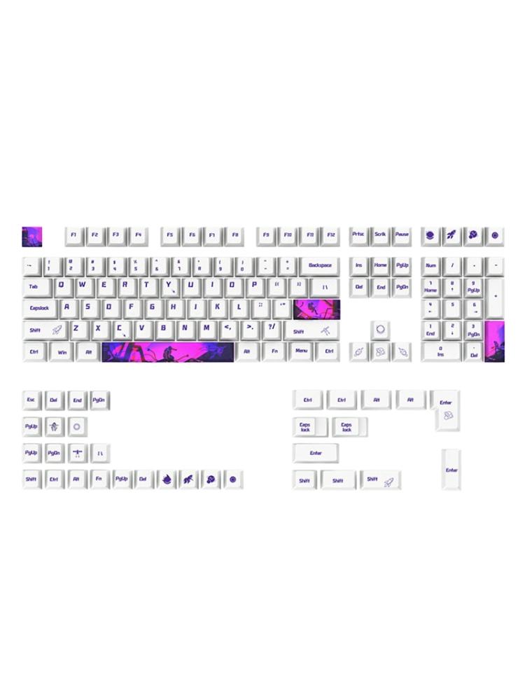 Height Keycaps for 108-Key 5-Side Dye Sublimation PBT Mechanical Keyboard Keycap Fit For 61 64 84 87 96 98 Keypad