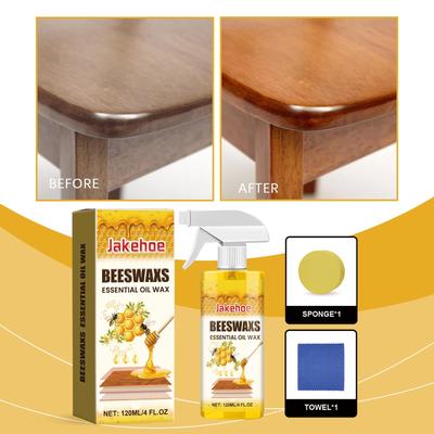 120ml Wood Polishing Beeswax Spray Nourishing Furniture Polishing Color Protecting Nourishing Anti-Dry Cracking Wood Spray