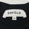 ENFOLD Black Wool Curve Slit Pullover Knit Sweater tops 38 blackUsed