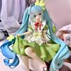 14cm Hot In Stock Anime Noodle Stopper Hatsune Miku Flower Fairy Clover PVC Action Figure Model Doll Toy Holiday Gift