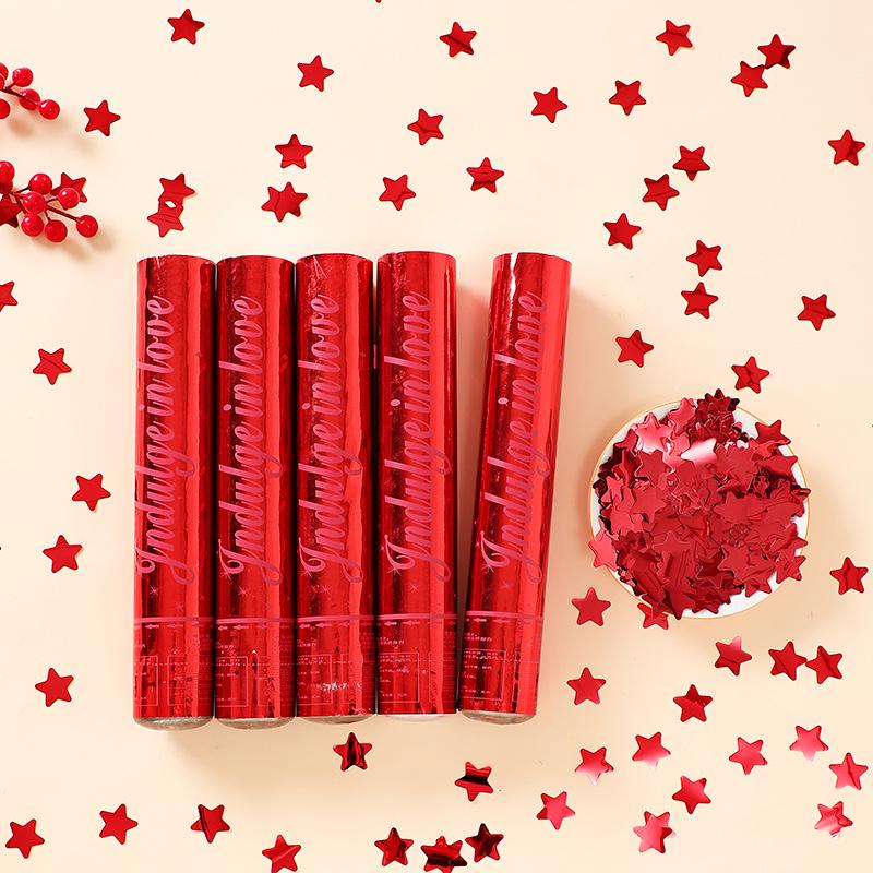 Golden Star Sequin Confetti Party Popper