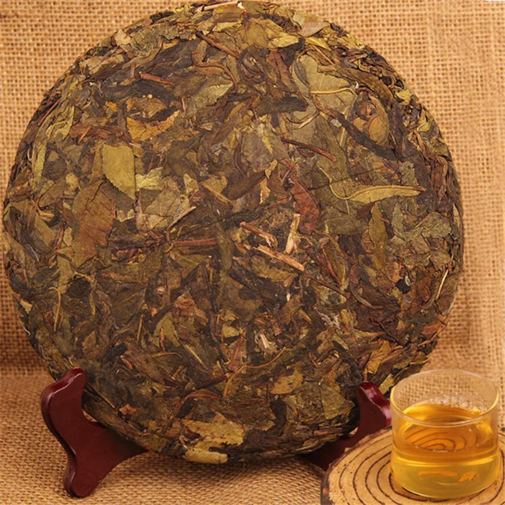 Organic Puer Tea Cake 357g China Raw Pu erh Handmade Fermented Leaf