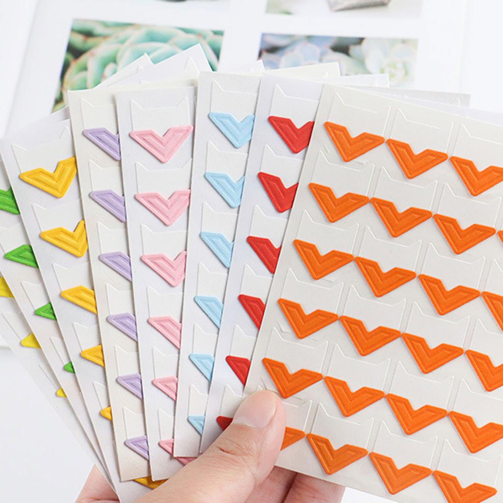 Pack of 5 Self Adhesive Stickers for Photo Albums Decorative Paper Stickers Pictures Album Corner Stickers Accessories