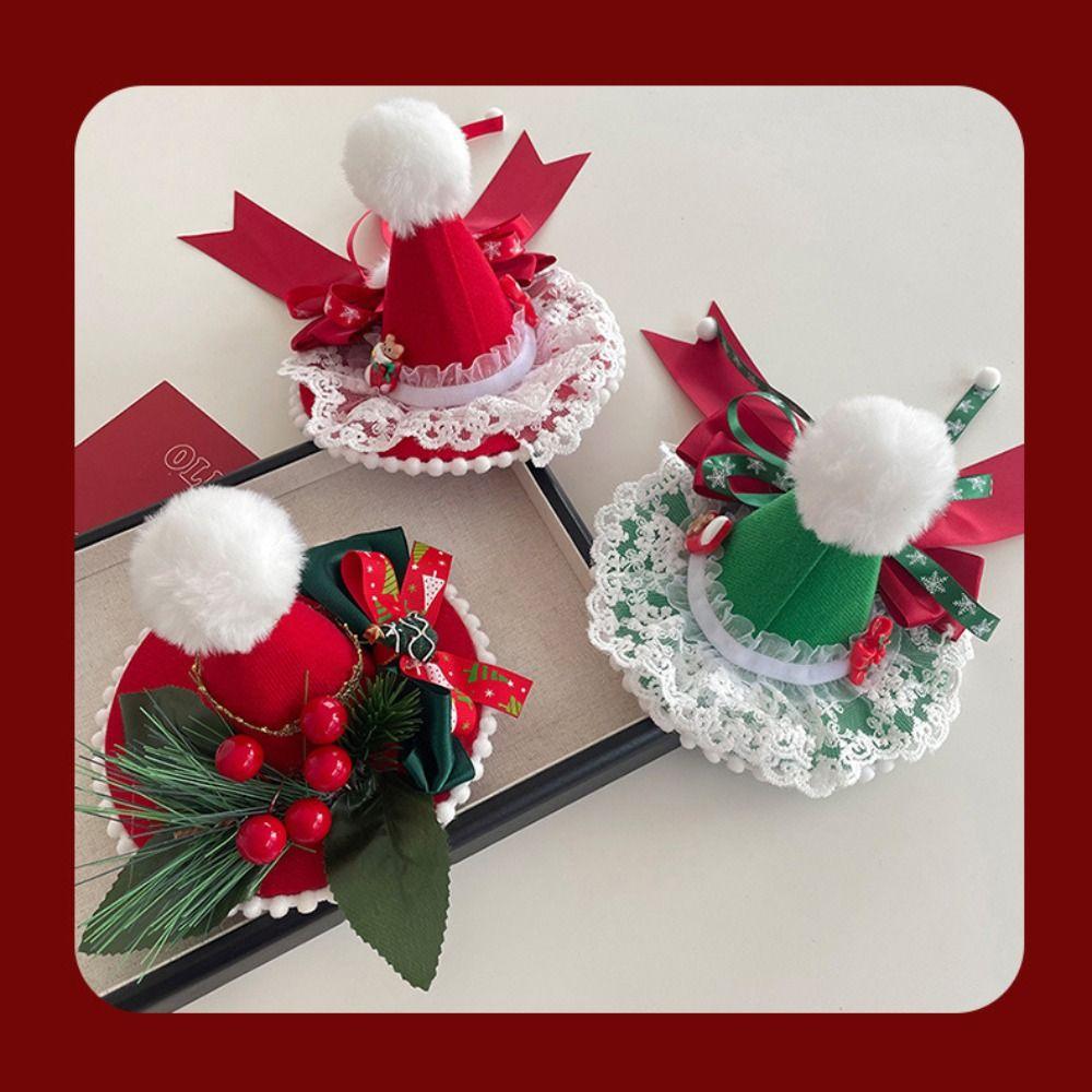 Frohe Weihnachten Deko Kinder Weihnachts Haarspange Schleife Weihnachtsmütze Stirnband Kinder