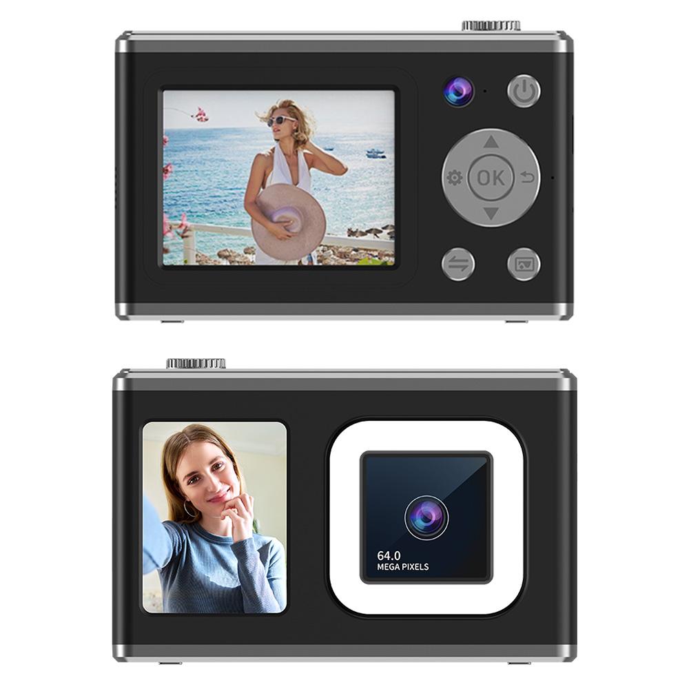 

Y23 2.4 Inch HD Screen Dual Lens Video Recording CCD Digital Camera with Fill Light ( without TF Card ) Black