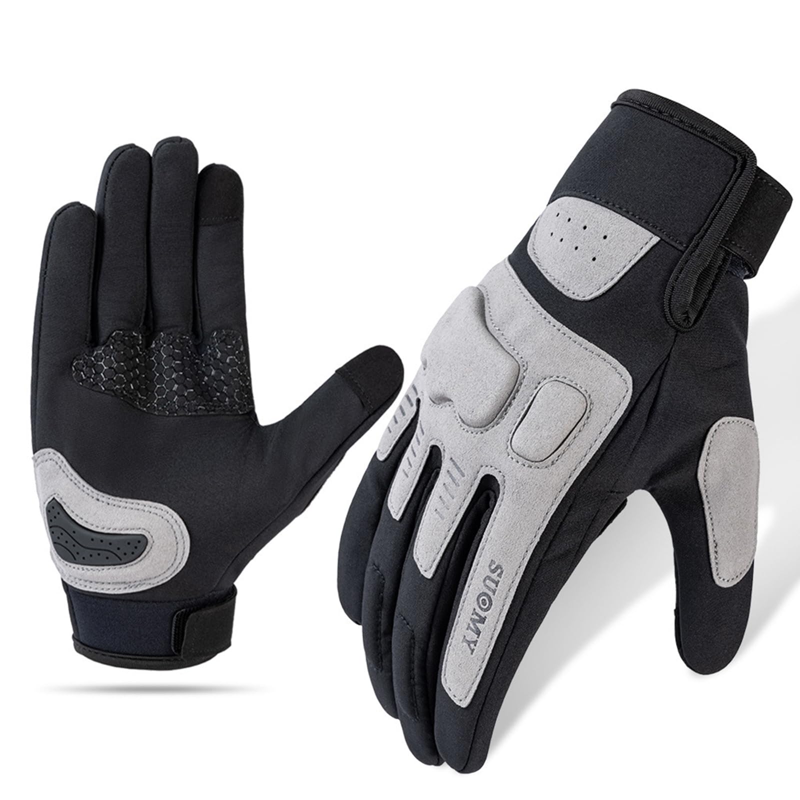 

Motorcycle Gloves for Autumn and Cold Touchscreen Winter, Protection, Thermal, Water-Repellent, Non-Slip, Shock-Resistant, Compatible, Unisex, Racing,