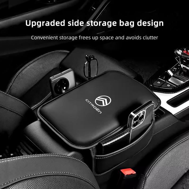 Box na loketní opěrku auta Měkká podložka Polštářek na loket pro Citroen C4 C3 C5 AIRCROSS C5X e-C4 X e-C3 C-Crosser C-Elysee C4 Cactus C1 Berlingo C6