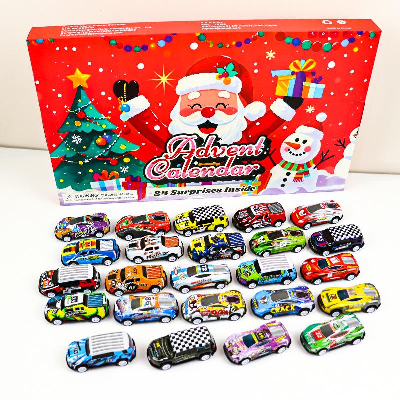 24-Day Christmas Countdown Calendar: Animal & Vehicle-Themed Tear-Off Box for Kids