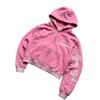 Y2K Zip-Up Hoodie Sweatshirt Set Unisex Loose Fit Streetwear Tracksuit Letter Print Casual Outfit