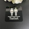 10cm Double Layer Acrylic Restroom Sign: Male & Female Mirror Toilet Sticker
