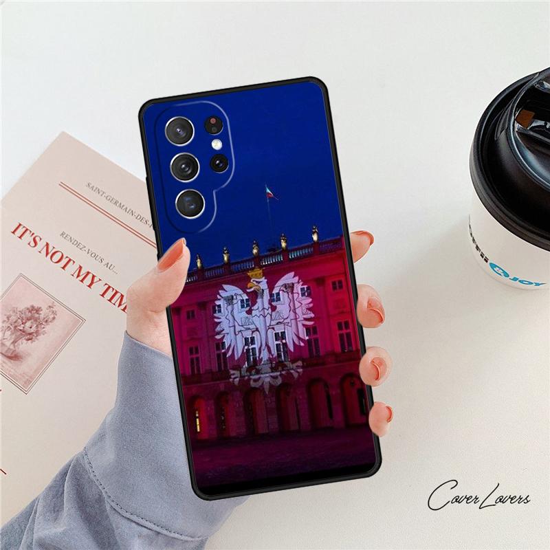 Poland Polish Flag Phone Case For Samsung Galaxy S24 S25 S23 S22 Ultra Note 10 20 Plus S20 S21 FE Cover