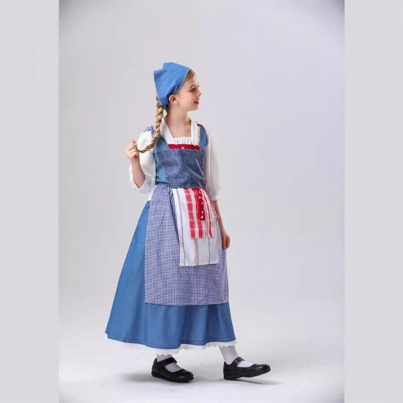 Farm Manor Maid Sells Match Dresses Artistic Parent-Child Clothing Performance Drama Performance Clothing