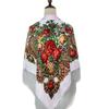 Ethnic Style Peony Tassel Shawl: Cotton Headscarf for Women - Warm Autumn/Winter Square Scarf & Sunscreen