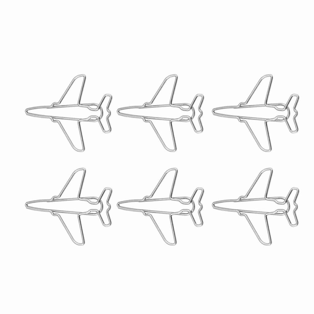 10pcs Airplane Shape Paper Clips Bookmark Marking Document Organizing Clip Stationery Supplies