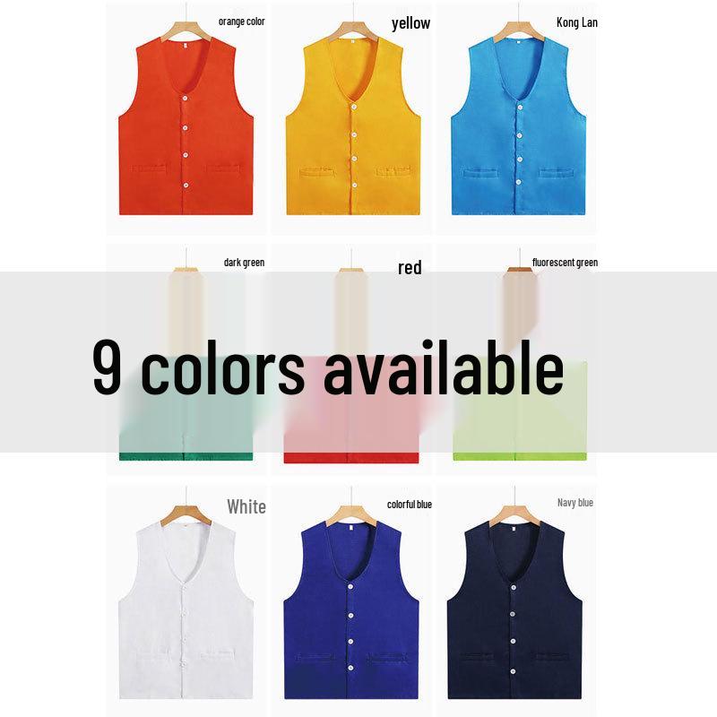 Custom Red Volunteer Vest with Logo for Adults & Children – Perfect for Activities & Public Welfare