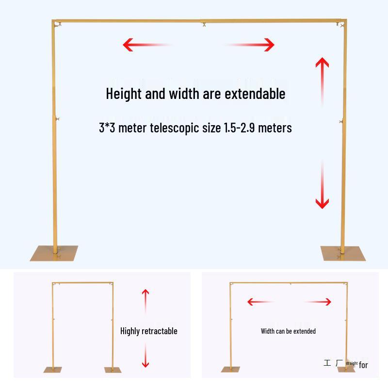 Retractable Wedding Backdrop & Poster Display Stand - Vertical & Thickened Design