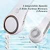Portable Personal Neck Cooling Rechargeable Bladeless Fan - Hands Free 3 Speed 4000 mAh Battery USB Operated Wearable Headphone Design
