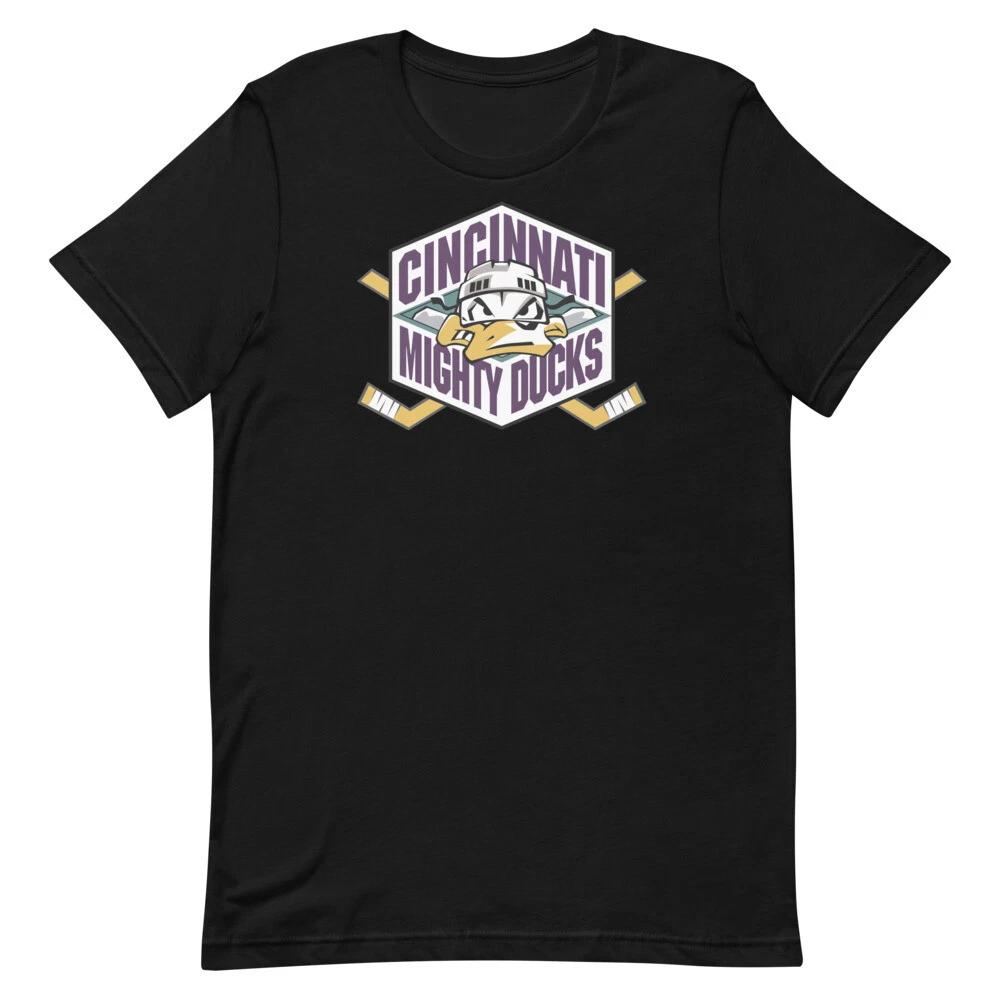 CINCINNATI MIGHTY DUCKS Retro Defunct Hockey Graphic Tee Shirt Unisex t-shirt S