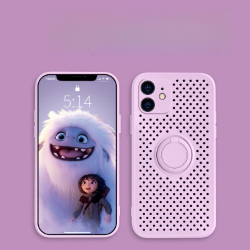 

Подходит для iPhone15 Дышащий сетчатый чехол для мобильного телефона с кольцом-подставкой Apple 14proMax Охлаждающий 13 Чехол для защиты от падений iPhone15