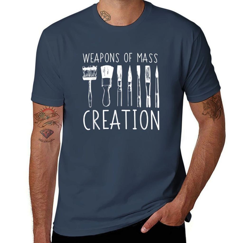 Weapons Of Mass Creation Funny Art Supply T-Shirt man t shirts cotton funny t shirts man T-Shirt