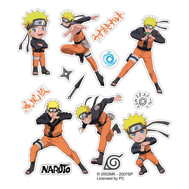 Naruto Akatsuki & Kakashi Waterproof Reusable Stickers - Genuine Merchandise