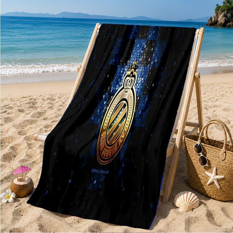 Golden Club Atletico Emblem Beach Towel Microfiber Beach Towel, Lightweight and Quick-Dry, for Summer Travel, Swimming Pool Fan Birthday Gift
