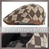 One Limitation Argyle Check Hunting Golf and CP673 Cap, Cap, Travel, Outdoor, Men's Women's, (Brown)