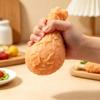 New Decompress Big Fried Chicken Leg Pinch, Creative Oversized Fried Chicken Leg Malleable Fluid Ball Stress Relief Toy