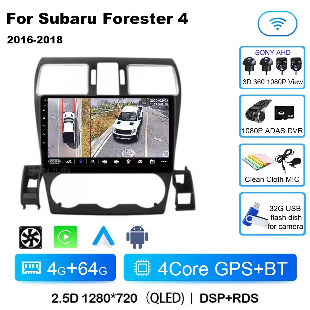 Android 14 Auto Qualcomm Car Radio for Subaru Forester 4 SJ WRX XV 2015 - 2018 Multimidia Player Navigation Head Unit Carplay