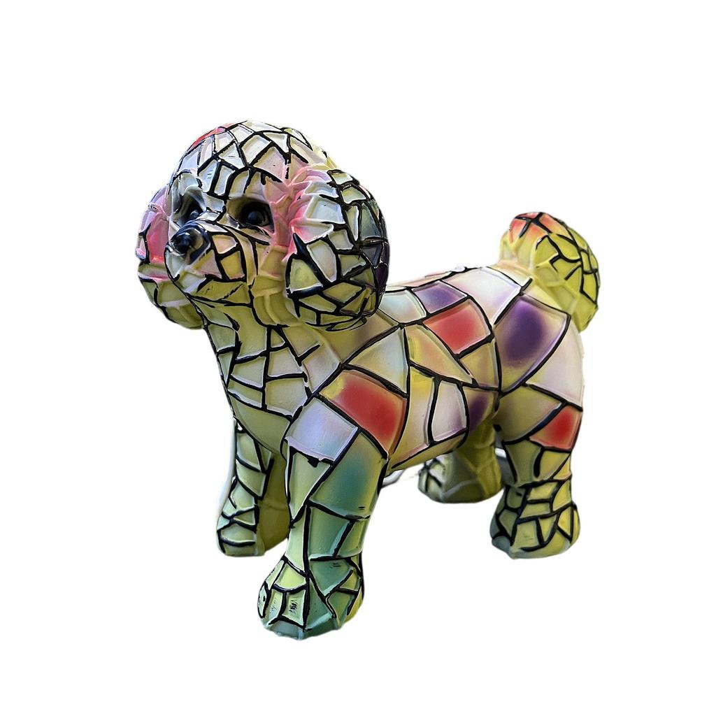 Dog Series Art Night Light, French Lamp, Corgi Lamp, Stained Resin Tabletop Night Light, LED Cute Pet Table, Vintage Animal Home Decor