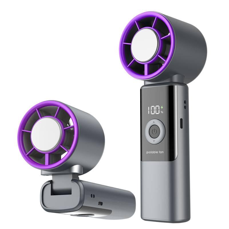 Ice-Powered Mini Fan with Digital Display