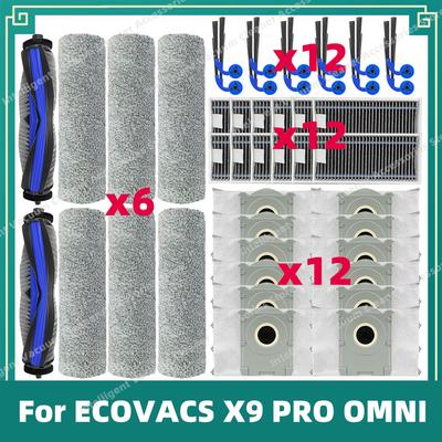 Passend für ECOVACS X9 PRO OMNI Staubsauger Ersatz-Kits Haupt-Seitenbürste HEPA-Filter Rollbürste Wischmopp Tuch Staubbeutel Zubehör Teile