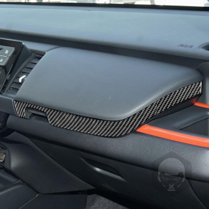 Real Carbon Fiber Car Accessories Passenger Strips Decorative Trim Cover Soft Sticker For Honda Fit /Jazz GR9 2024 2025