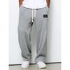 Pantaloni della tuta da uomo elasticizzati a gamba dritta, vestibilità ampia, per primavera e autunno, sportivi, casual, micro-elastici