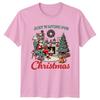 Christmas Holiday Santa Just Waiting For Christmas Unisex Unisex Graphic Tee