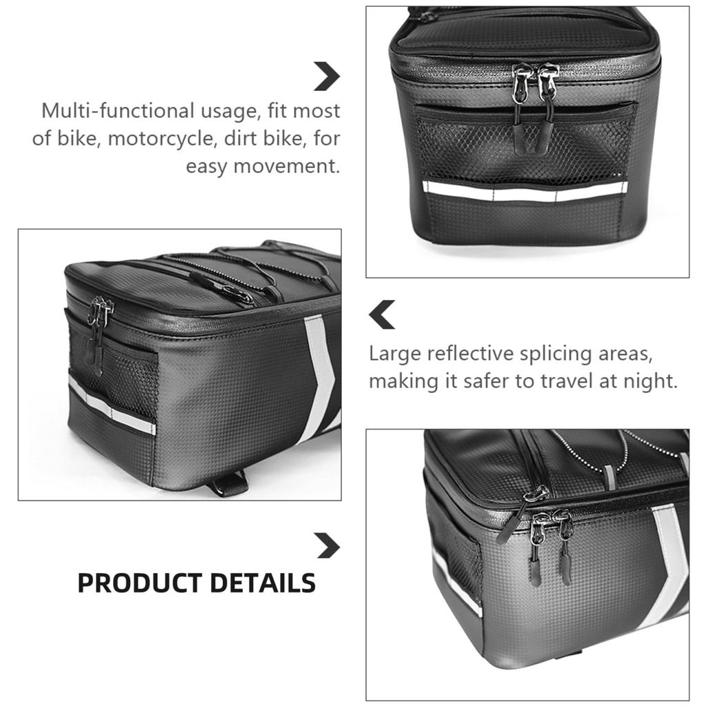 HANABASS Motorcycle Seat Touring Drum Large Capacity Easy Includes Reflective Belt for Nighttime Outdoor and Bicycles Bag, Bag, Bag, 9L, Waterproof,