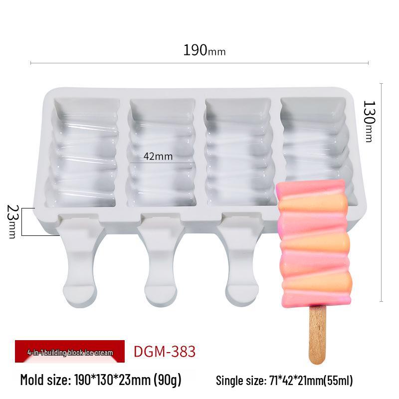 Sanxin Silicone Ice Cream Mold for Homemade Children's Popsicles, Christmas Cakes, and Chocolate Fruits