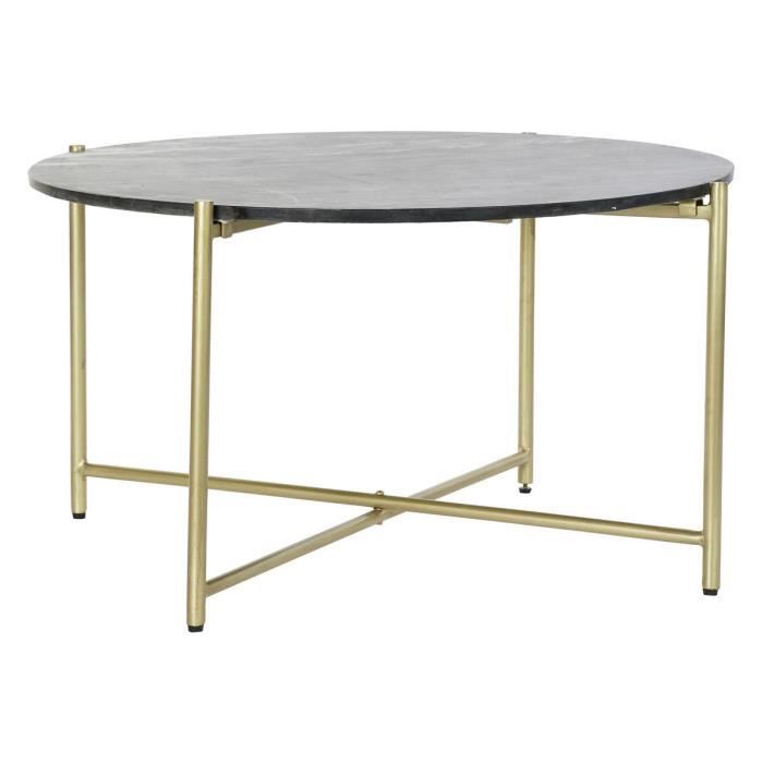 Table basse 81 x 81 x 44 cm marbre fer