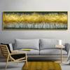 Abstract Gold Foil Leaf Trees Canvas Painting Modern Home Decoration Large Wall Art Pictures Posters and Prints for Living Room
