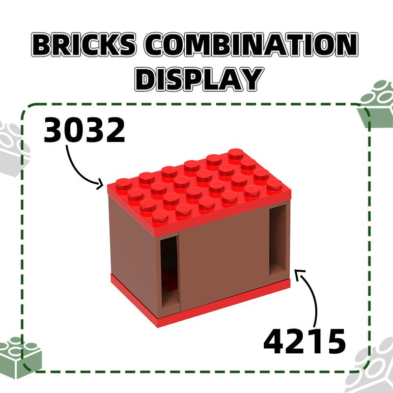 Non-Toxic 42Pcs/Lot 4215 Panel 1X4X3 Building Blocks Moc Accessories Compatible With Bricks Children Toys Gift Box
