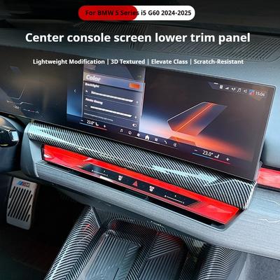 For BMW 5 Series I5 G60 2025-2025 Carbon Fiber Decorative Strip Panel Accessories Under the Central Control Navigation Screen