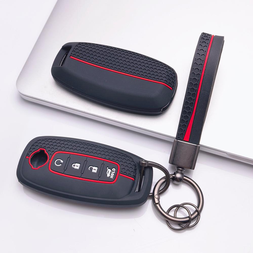 Key Fob Cover for Nissan Sentra Altima Models Rogue with Keychain Anti-Scratch Surface Shockproof Structure Soft Grip Texture Easy Install Design