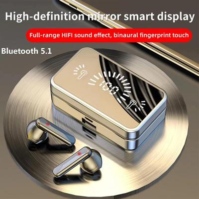 2024 New TWS Wireless Bluetooth Earphones 5.1 Headphones Stereo Sports IPX7 Waterproof 3500mAh Charging Case Mirror Earbuds with Mic