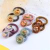 2PCS Sweet Colorful Hair Bands for Kids Girls Furry Fruits Bowknot Heart Winter Hair Ties Elastic Headband Hair Accessories Gift