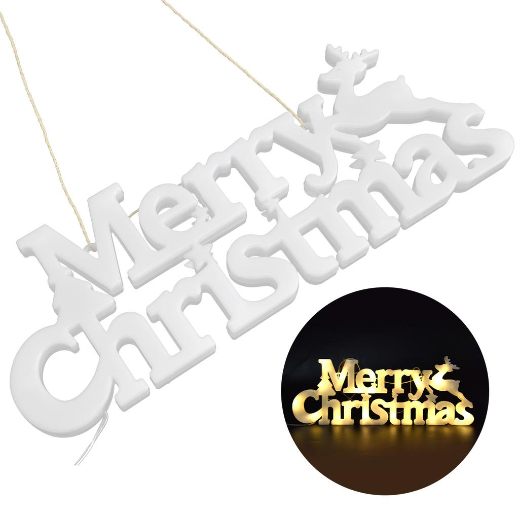 Letters Lights Christmas Fairy Lights LED Hanging Lamp with Battery Powered for Christmas