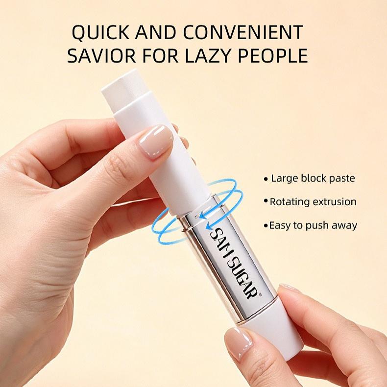 2pcs Color Changing Foundation Stick with Brush Set, Waterproof Long Lasting Concealer Oil Control Moisturizing Nude Makeup Cream