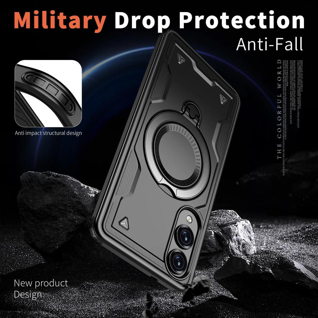 Phone Case for Samsung Galaxy S25 FE A17 5G S24 S23 Ultra S22 Plus A56 A36 A16 A55 A35 A15 Shockproof Stand Holder Cover