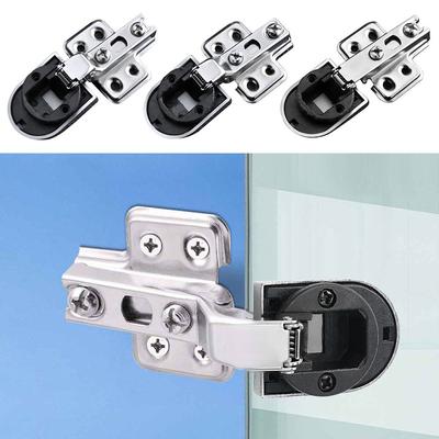 2PCS Interior Connector Hardware Glass Door Hinge Window Accessories Furniture Supplies Cabinet Hinge Clip